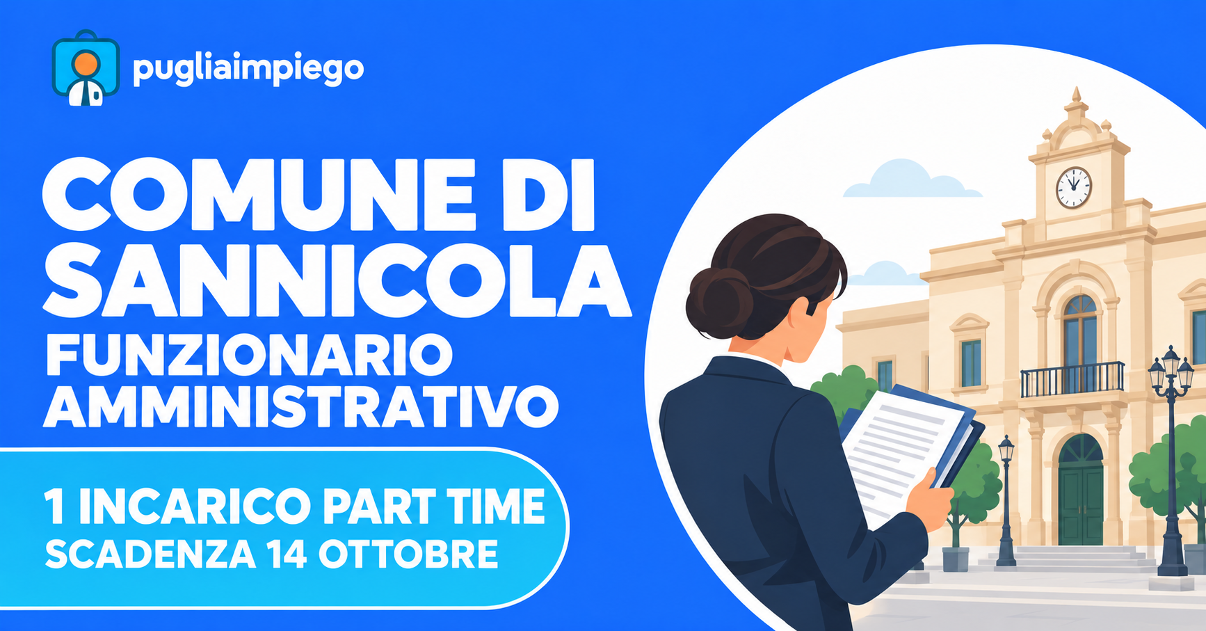 Grafica del Comune di Sannicola per un incarico part time da funzionario amministrativo
