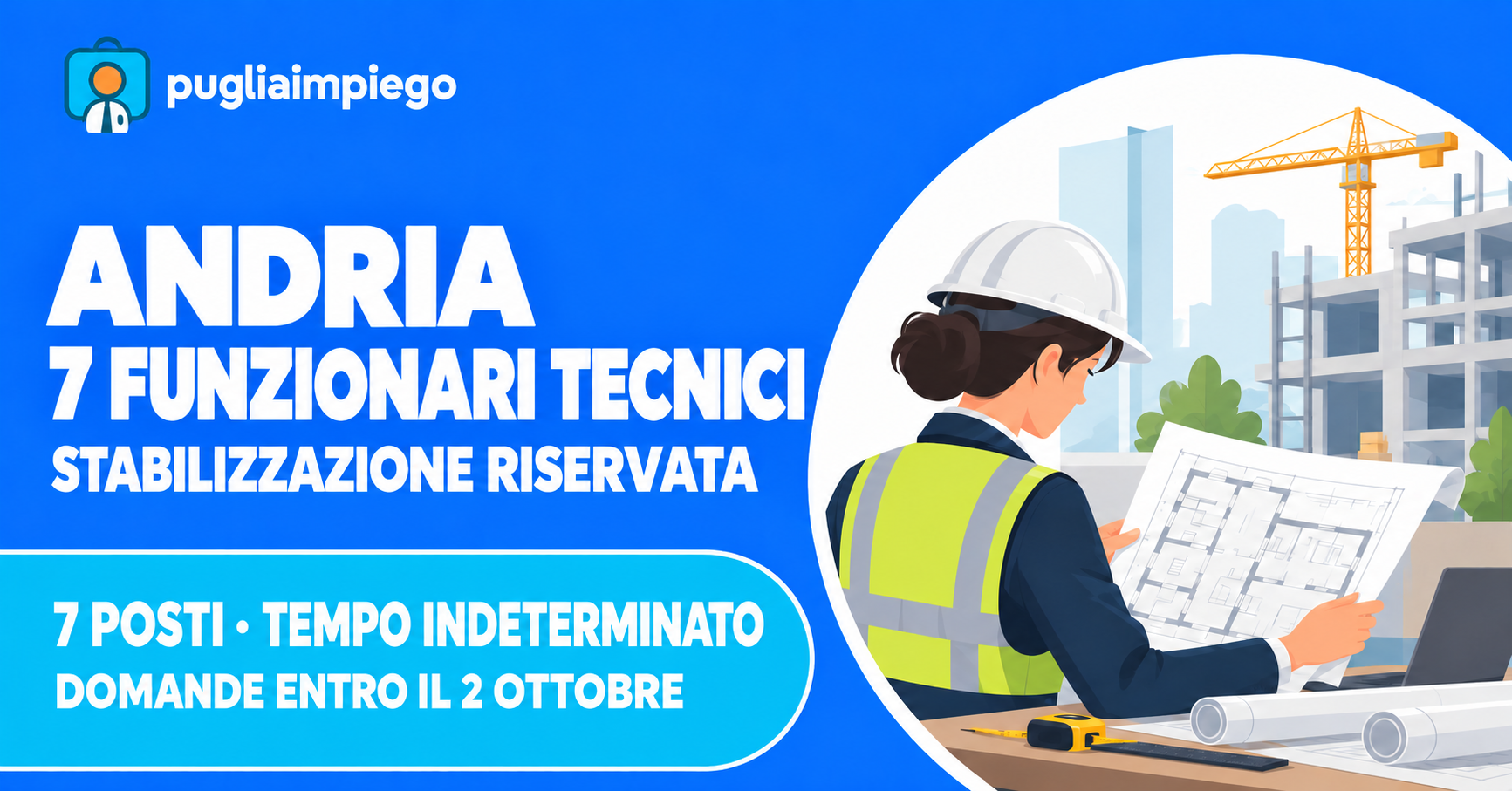 Grafica PugliaImpiego sulla stabilizzazione di sette funzionari tecnici del Comune di Andria
