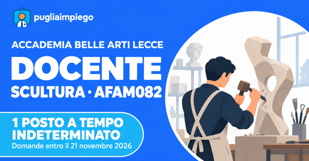 Accademia Belle Arti Lecce: concorso per docente di Scultura AFAM082