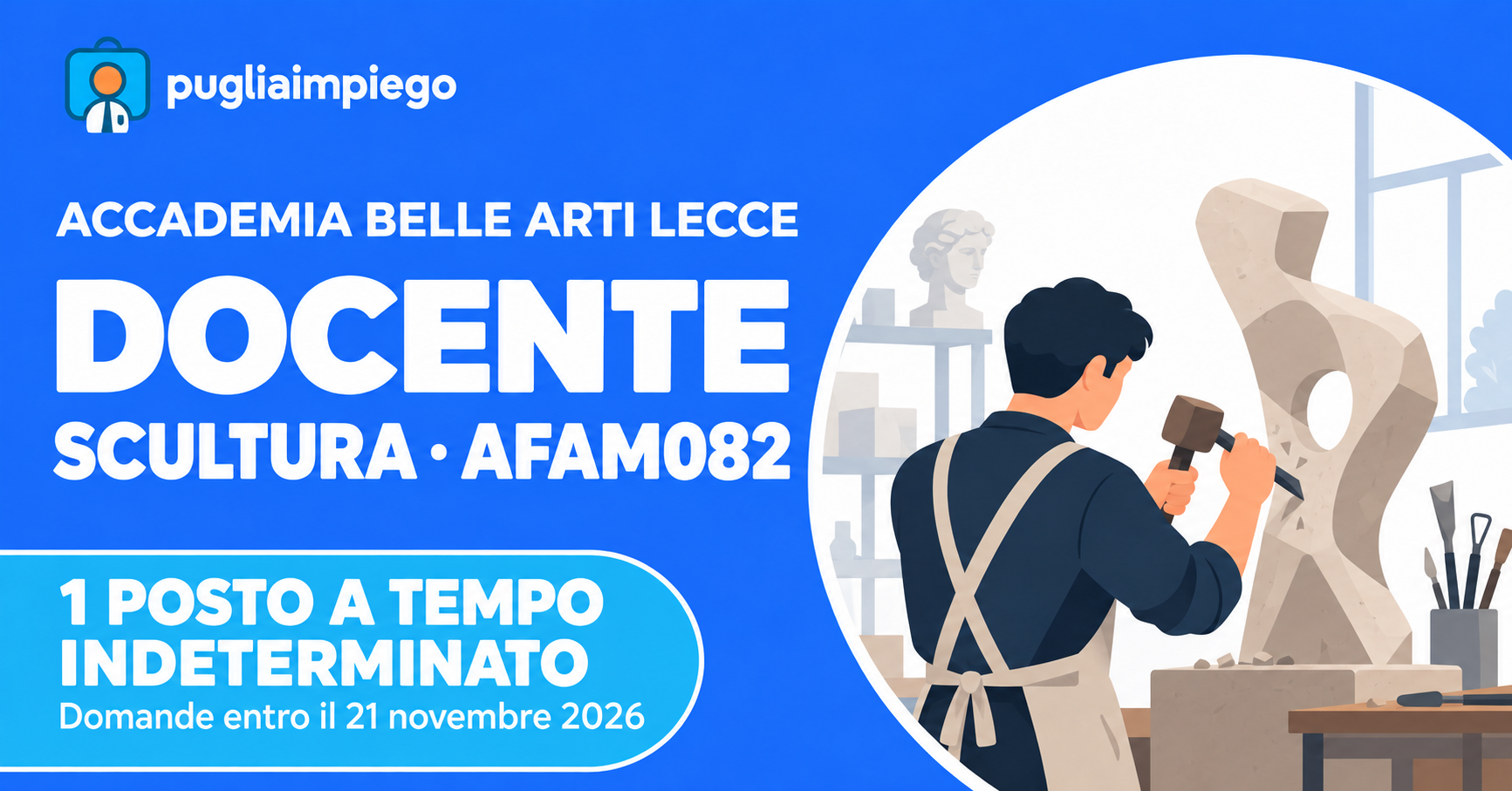 Accademia Belle Arti Lecce: concorso per docente di Scultura AFAM082
