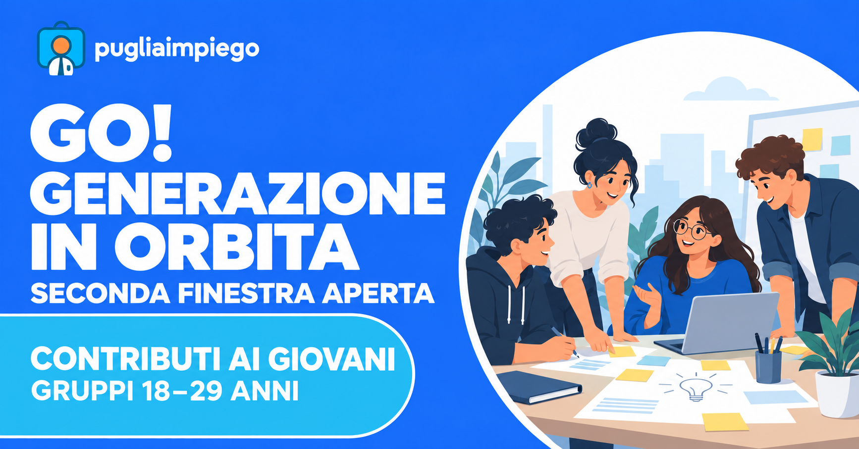 GO! Generazione in Orbita: seconda finestra per contributi a gruppi di giovani pugliesi tra 18 e 29 anni