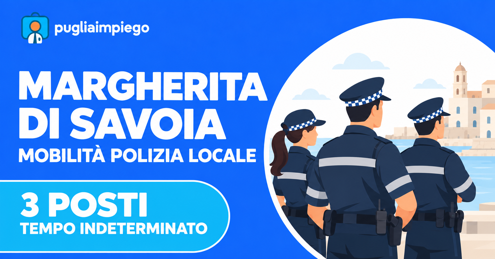 Grafica della mobilità per 3 agenti di Polizia Locale a Margherita di Savoia