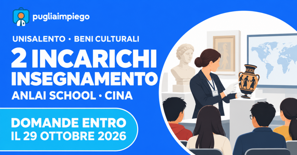 UniSalento: 2 incarichi di insegnamento per l’ANLAI School in Cina