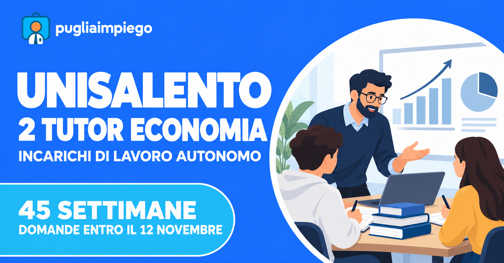 UniSalento: due incarichi autonomi di tutoraggio in Economia, domande entro il 12 novembre