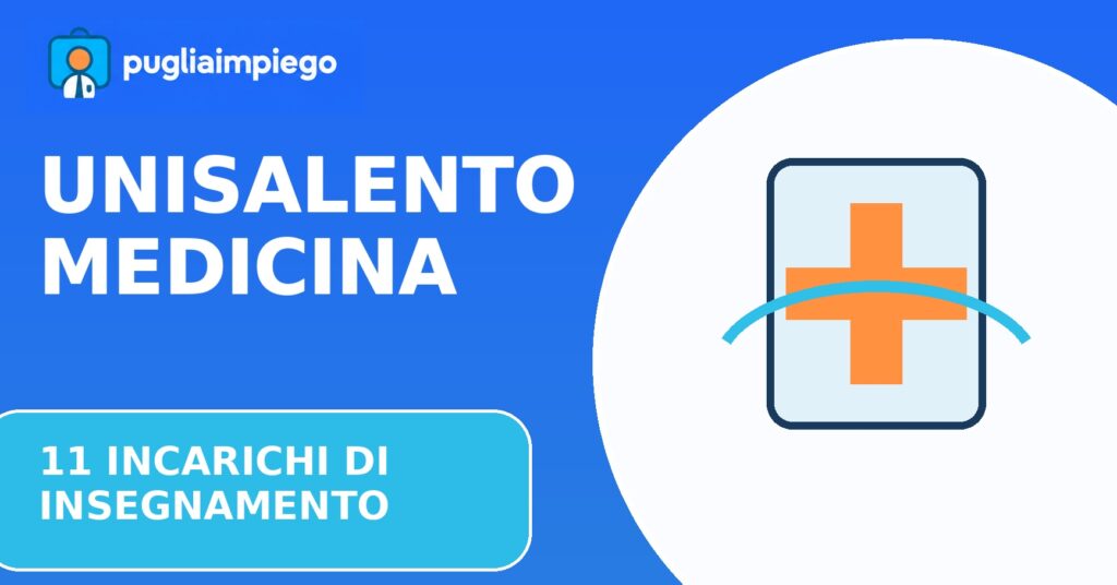 UniSalento selezione per 11 incarichi di insegnamento in Medicina e Chirurgia