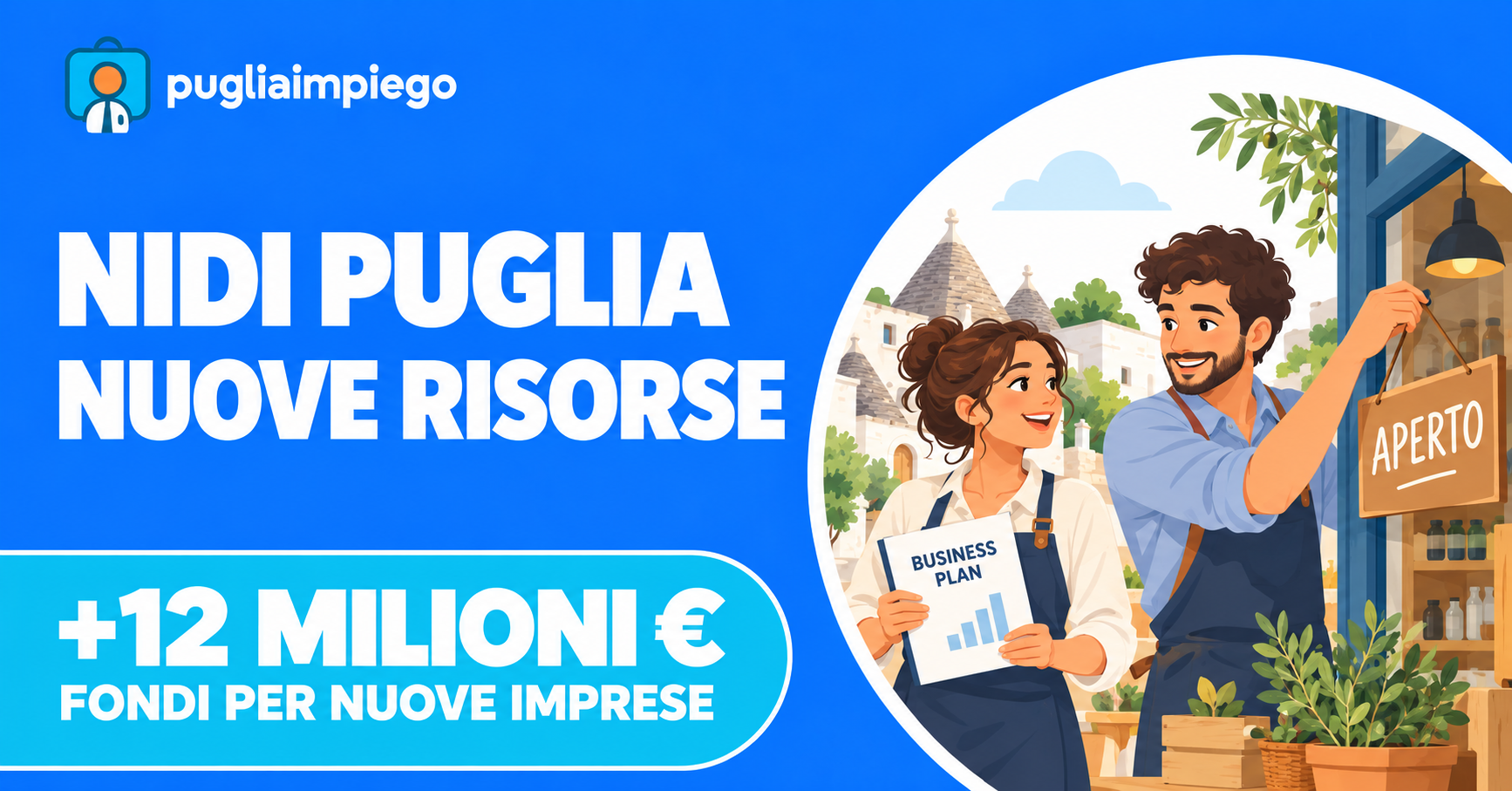 NIDI Puglia: 12 milioni di euro aggiuntivi per sostenere nuove imprese